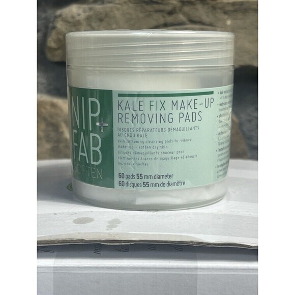 Nip + Fab Kale Fix Makeup Removing Pads Skin Softening Watercress Extract 60 Ct - Picture 2 of 5